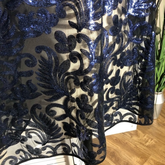 Bob Mackie Wearable Art Black Blue Kaftan Tunic Dress 3X - Picture 9 of 12